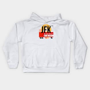 New York City (JFK) Airport // Sunset Baggage Tag Kids Hoodie